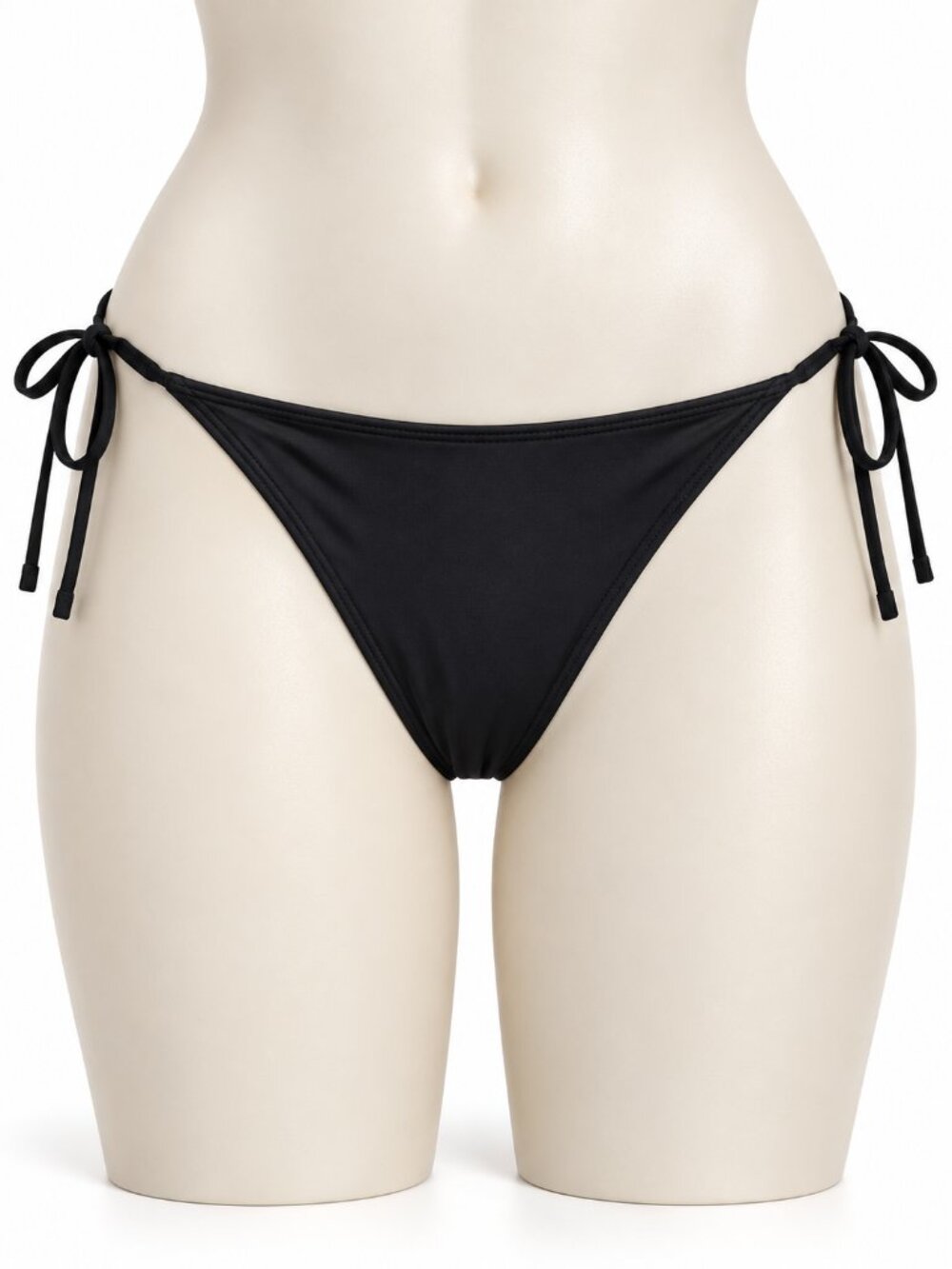 SKIMS Swim Dipped Tie Bikini Bottom Onyx Black L NWT